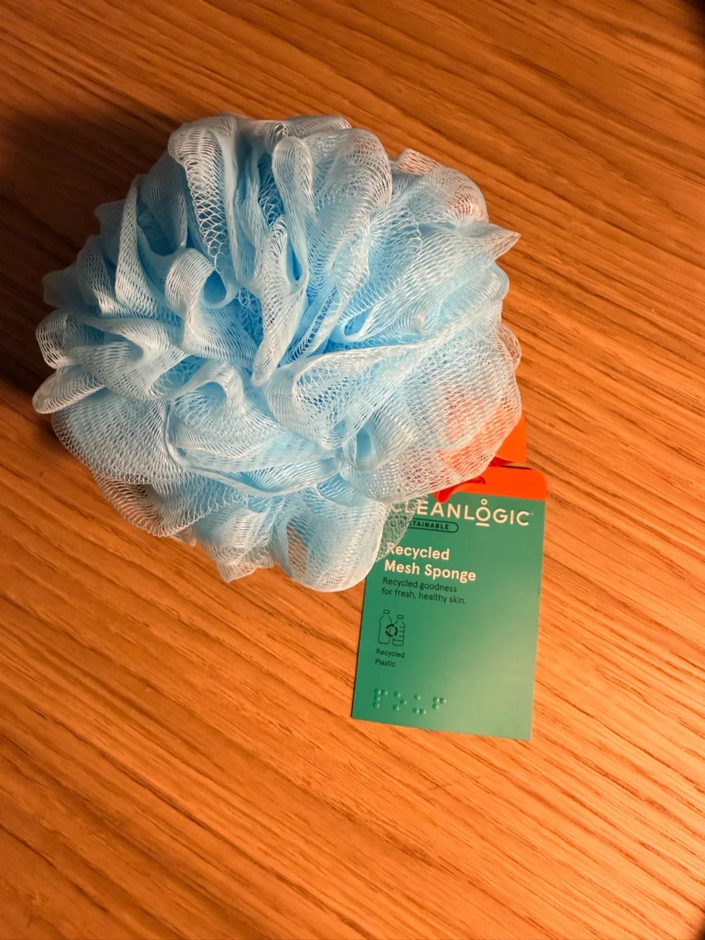 NWT Cleanlogic Recycled Mesh Sponge Loofah For Shower or Bath